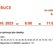 Upozornění na odstávku elektřiny dne 30.10.2023