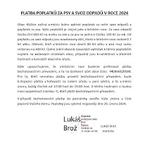 PLATBA POPLATKŮ ZA PSY A SVOZ ODPADŮ V ROCE 2024