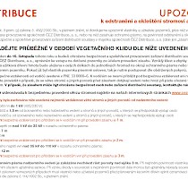 Upozornění k odstranění a okleštění porostů u nadzemního vedení elektrické energie