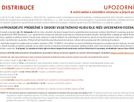 Upozornění k odstranění a okleštění porostů u nadzemního vedení elektrické energie