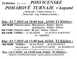 Pozvánka na klášterské posvícení - 11 - 14/7/2025